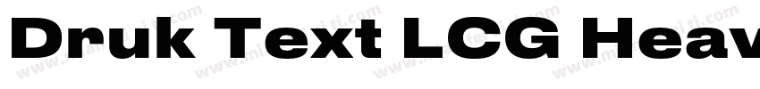 Druk Text LCG Heavy Italic字体转换